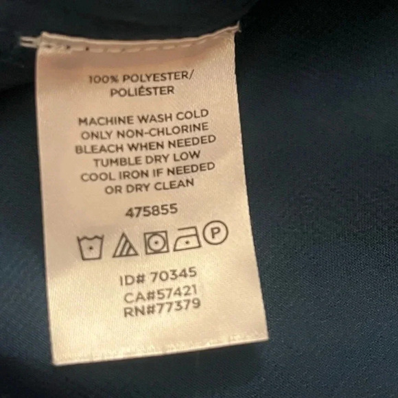 Ann Taylor Factory Textured Long Sleeve Blouse Womens Medium Blue NWOT - Picture 7 of 9